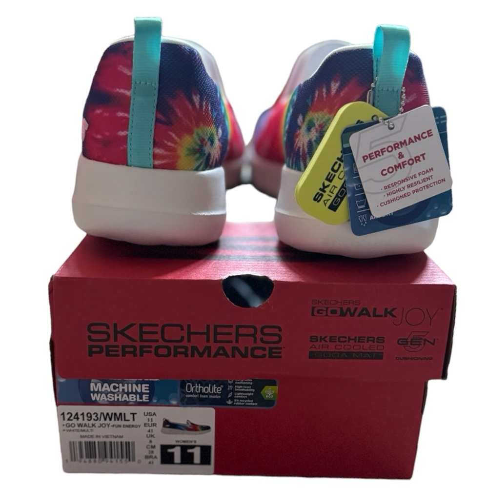 Skechers Slip-On Sneakers - Tie-Dye Rainbow - Picture 4 of 5